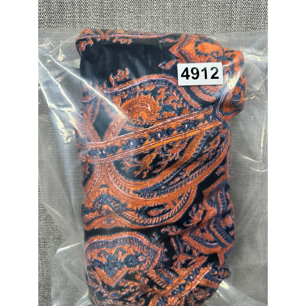 Free People Duster Cardigan Womens Medium Orange Paisley‎ Open Front